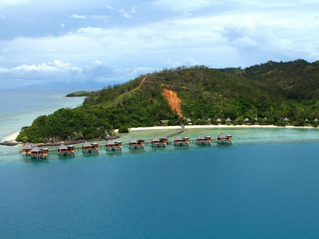 Overwater villas in Fiji